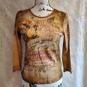 SKINNY MINNIE Graphic Top - Large